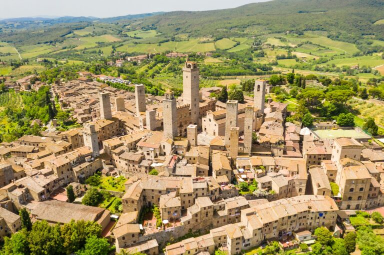 San Gimignano towers, reached by bus or car when you plan how to get to San Gimignano from Florence
